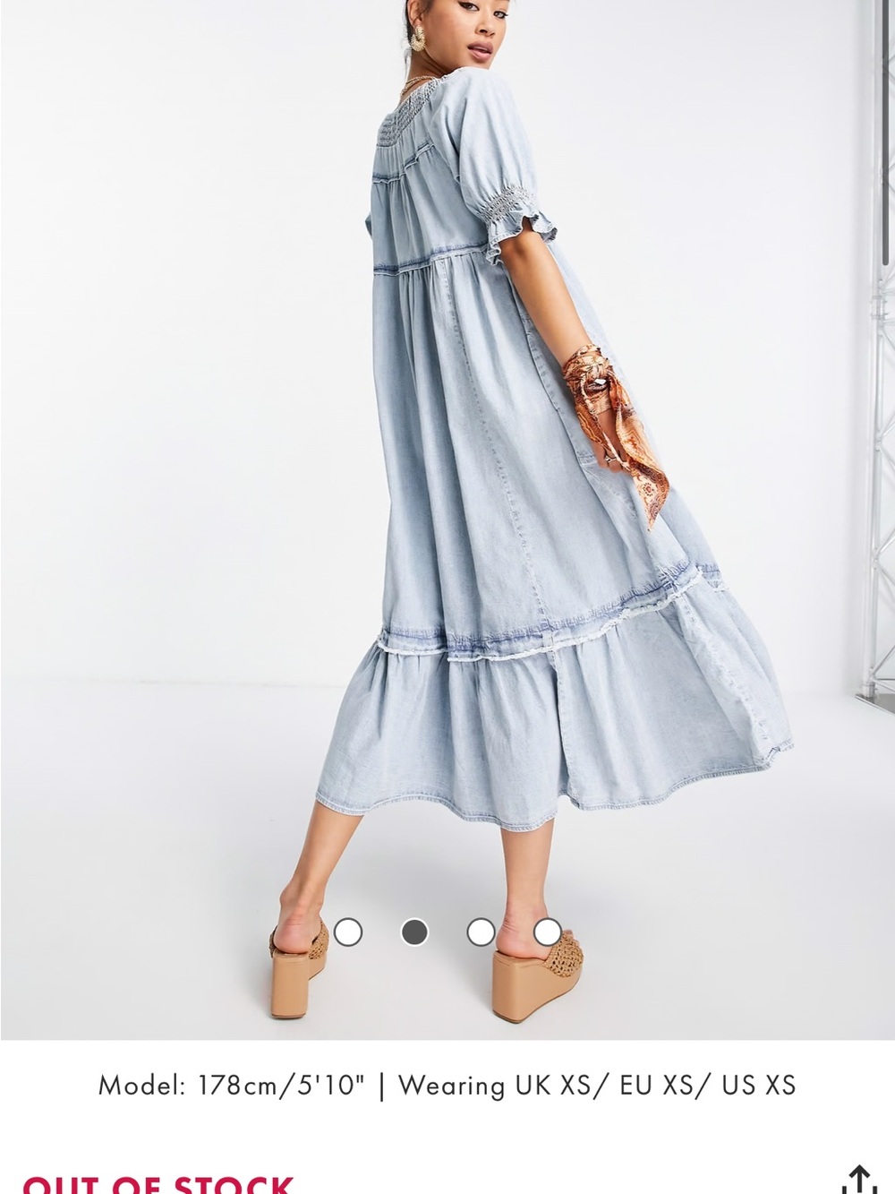 Free People Sz Medium denim dress NWOT SOLD OUT - Picture 2 of 16